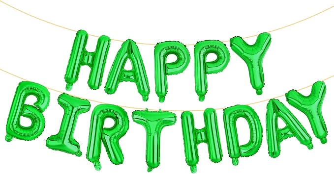 LIOZEOKUN Happy Birthday Balloon Letters 16 inch Mylar Foil Birthday Balloons by LIOZEOKUN