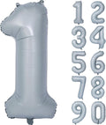 40 In Matte Gray Number 1 Balloons Helium Foil Mylar Balloon Digit 1 | by Exquisitehighqualitypartydecorationstomeetyoureveryneed%EF%BC%81