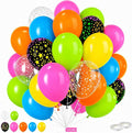 Glow Party Balloons, Lime Green Pink Orange Yellow Blue by Sowide