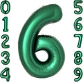 Dark Green Number 6 Balloons Large Emerald Green Number Balloons 40 Inch Jungle by cocodino