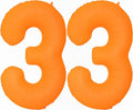 Orange Birthday Number 33 Balloon 40IN Fluorescent Orange 33 Balloon | by YOIOZAIZAI