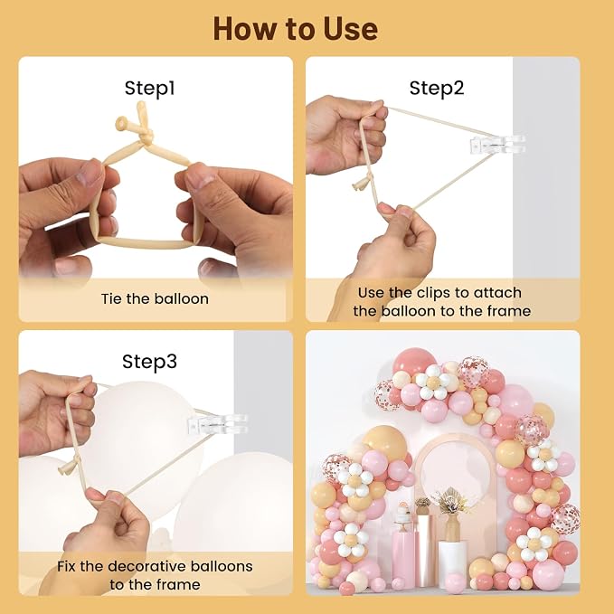 12 Pack Balloon Arch Clips Heavy Duty Transparent Clips, Arch Set - Image 4