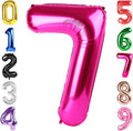40 Inch Hot Pink Number 7 Balloon, 7th Birthday Party Decorations | 40 Inch Hot by Hadoife