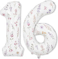 Flower 16 Balloon Numbers for Girls 16th Wildflower Birthday Party Decor | 40'' by Froova