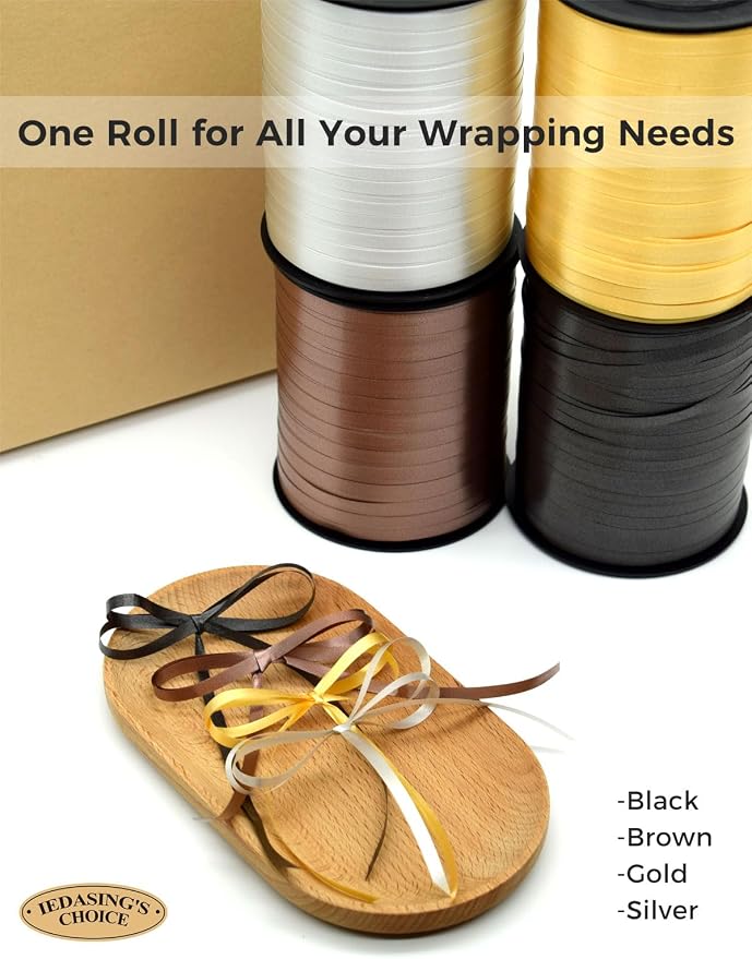 Curling Ribbon Silver Ribbon for Gift Wrapping 500 Yards x 1/5" Wide | Balloon - Image 3