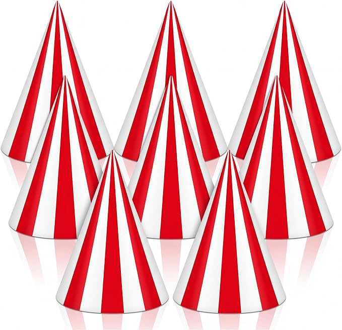 Watersay 24 Pcs Themed Party Hats Theme Cone Paper Hats by Unknown