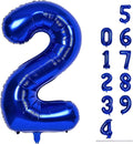 40" Balloon Number 2 Navy Blue, Large Dark Blue Foil Number Balloons Set 0-9 by Lingqiang