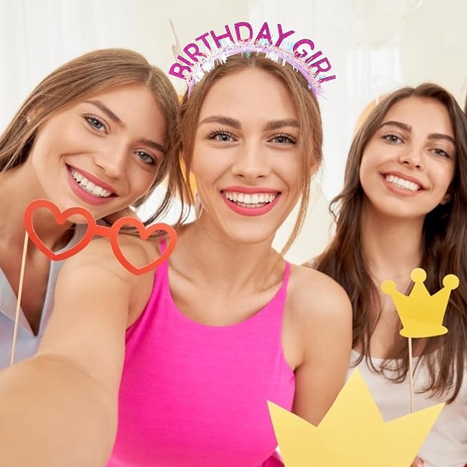 CIEHER Birthday Girl Headband Birthday Crown - Image 2