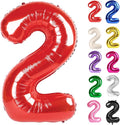 Red Number 2 Balloon 40 Inch by IWERP