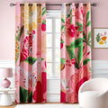 Tyrot Pink Boho Floral Blackout Curtains by TyrotHomeDecor