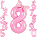Pink 8 Balloon Number Pink Birthday Decorations by Unknown