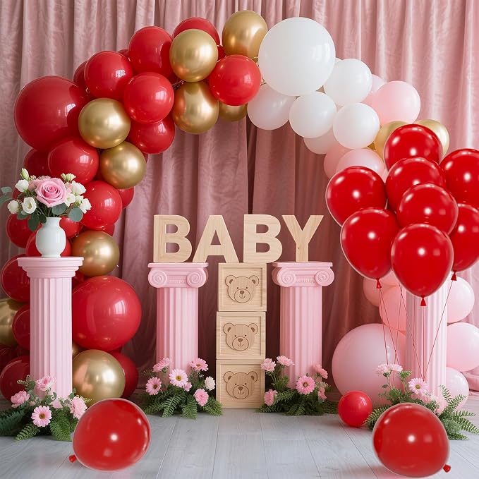 50pcs Red Balloons, Helium Quality 12inch Red Party Balloons - Image 3