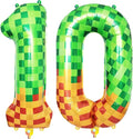 40 Inch Pixel Foil Number 10 Balloon by TNCDJKPA