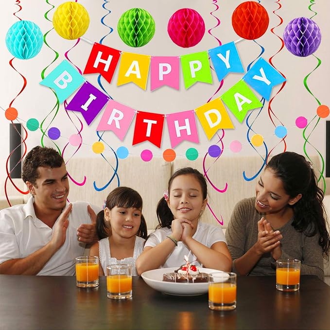 ALLFUN Birthday Decorations Happy Birthday Banner | Birthday Streamers - Image 5