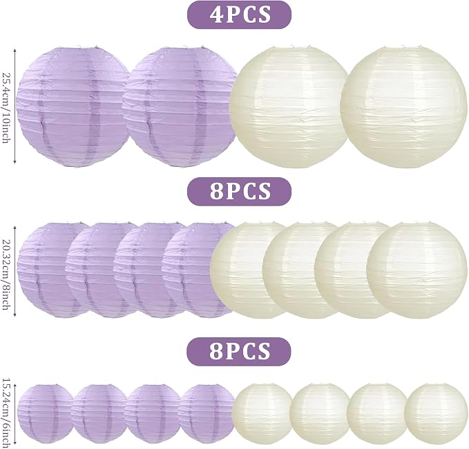 20Pcs Paper Lanterns - Image 3