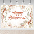 Mocsicka Happy Retirement Banner Backdrop Decorations by Mocsicka
