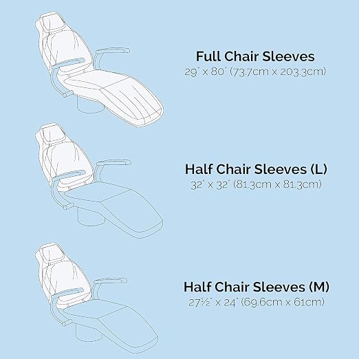 JMU 125Pcs Disposable Dental Full Chair Covers 29" x 80" Chair Clear Sleeve - Image 6