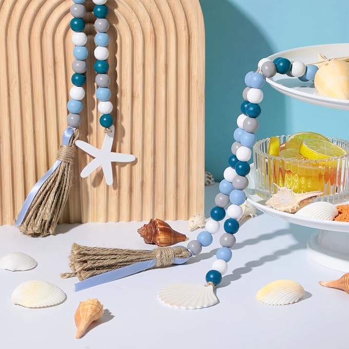 Janinka 2 Pcs Farmhouse Seashell Bead Garland - Image 2