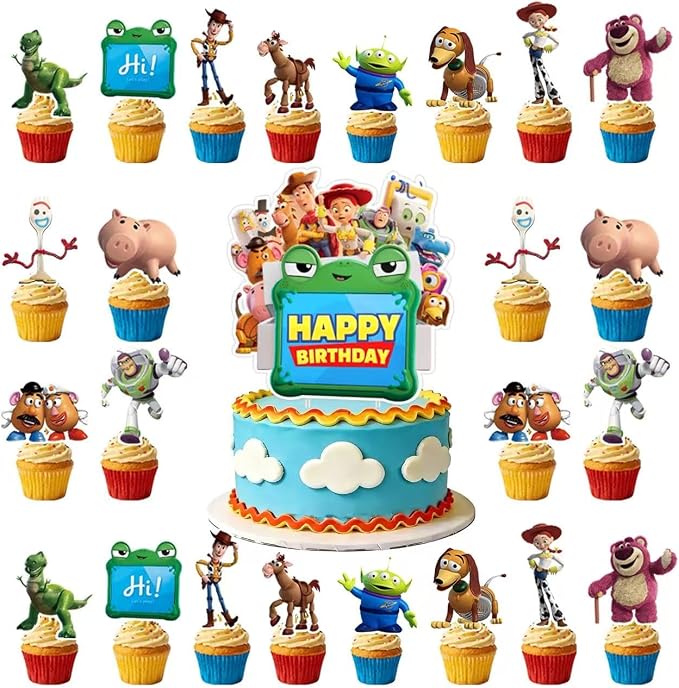 25pcs Toy Inspiration Story Birthday Cake Toppers, Toy Inspiration Story by Unknown