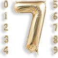 AULE 40 Inch Light Gold 7 Balloon Number Foil 0-9 Birthday Big Numbers | by AULE