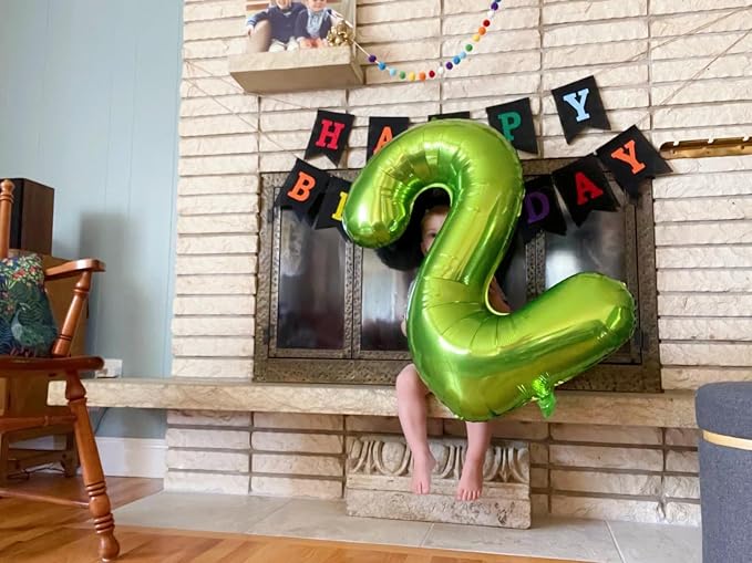 7 Balloon Numbers, 40In Green Balloons - Image 3