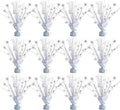 12 Pack White Foil Spray Centerpieces Stars Brust Table Centerpieces by Egolot