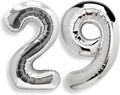 AULE 40 Inch Silver 29 Balloon Number Foil 0-9 Birthday Big Numbers | Birthday by AULE