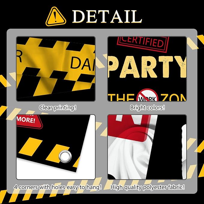 6x3.6ft Happy Retirement Backdrop Legend Retired Banner - Image 8