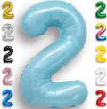Candy Blue Number Balloon 2 Mylar Foil Balloons 32 inch by Unknown