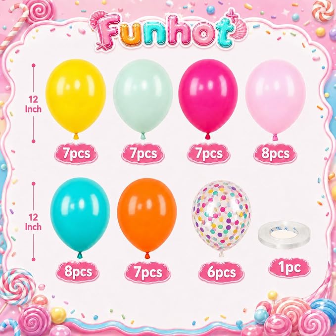 Rainbow Balloons, Rainbow Theme, Family Spring Celebration Party Decorations - Image 2