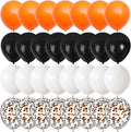 Orange Black White Balloons, 60 Packs 12 Inch Halloween Party Balloons by Togvu