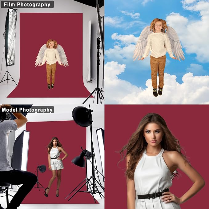 Burgundy Photography Backdrop for Photoshoot, 7x10 FT | Versatile Studio Photo - Image 4