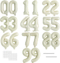 TONIFUL 20Pcs Number Balloon 2 Set 16 Inch Cream White 0-9 Numbers Balloons | by TONIFUL
