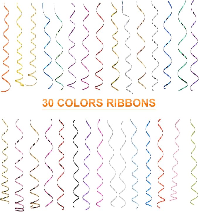 30 Rolls Curling Ribbons 1/5" Wide x 11 Yards 330 Yards Shiny Plastic Balloon - Image 5