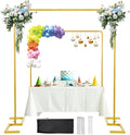 8.2FT x 8FT Square Backdrop Stand Heavy Duty Gold Wedding Arch by ParseBio