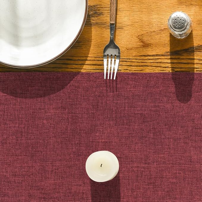 Artoid Mode Dark Red Table Runner, Seasonal Christmas Valentine's Washable - Image 7