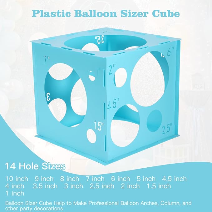 Pllieay 14 Holes Balloon Sizer Box, Balloon Arch, Balloon Columns, 1-10 Inch - Image 2