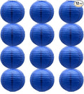 Blue Paper Lanterns Hanging Ceiling Chinese Round Lanterns by BARTHEW