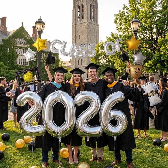 65 PCS Congrats Grad Balloons Kit, Class of 2026 Graduation Party Decorations - Image 3
