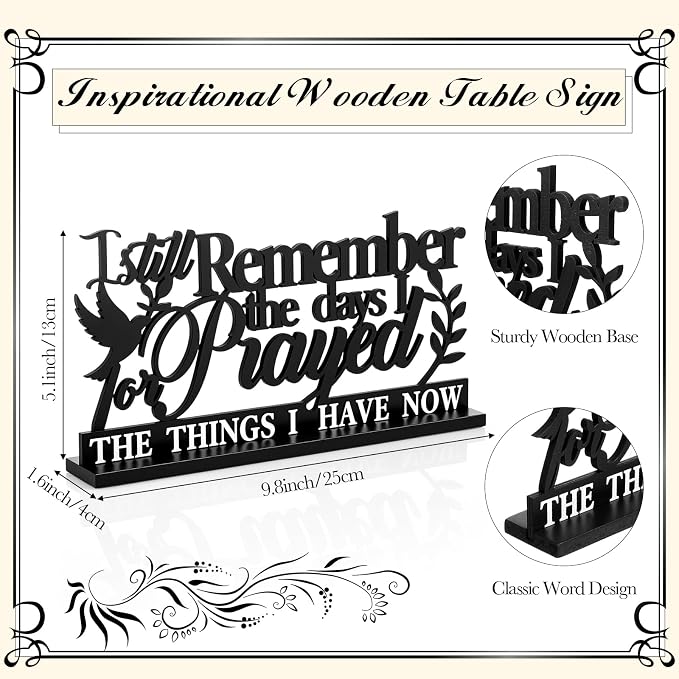 Geetery Inspirational Table Centerpieces Wooden Religious Inspirational Home - Image 3