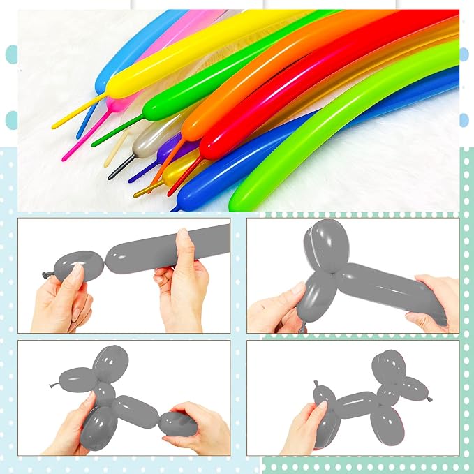 Long Grey 260 Balloons Thickened Latex Twisting Balloons - Image 6