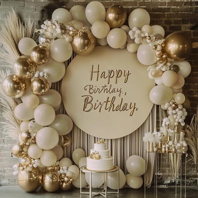 RUBFAC White Balloon Arch Different Sizes Sand White Balloons 129pcs | 18 12 10 - Image 4