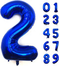 Lovoir 40 Inch Navy Blue Number 2 Balloon Large Size Jumbo Digit Mylar Foil by Lovoir