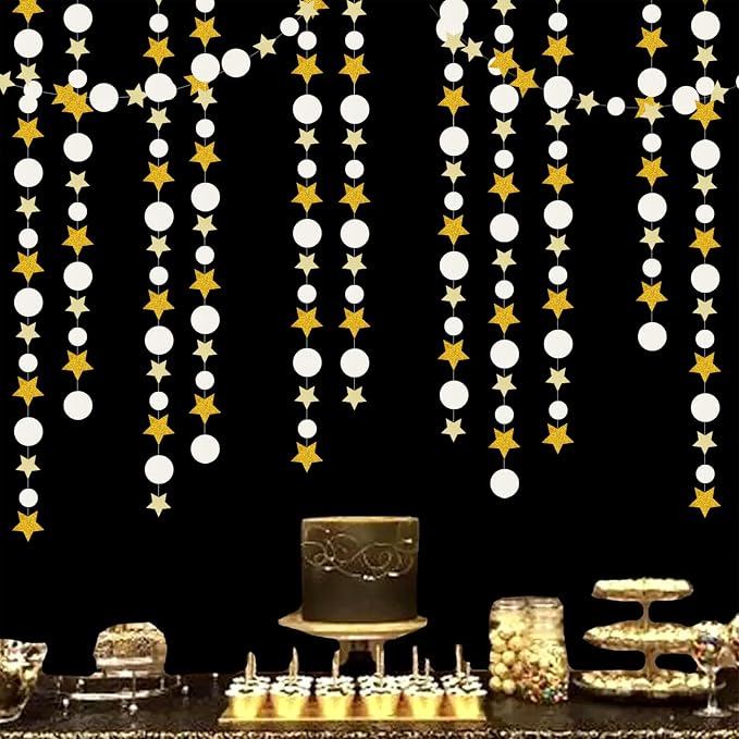 White-Gold Wedding Engagement Party-Decorations Garland - 52Ft Boho Anniversary - Image 5