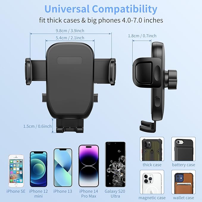 bokilino Cup Phone Mount for Car, Universal Cup Phone Cradle Holder - Image 4