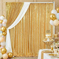 Gold Sequin Backdrop Curtains 2 Pcs 3.3ftx8ft Sparkle Backdrop Fabric | Glitter by B-COOL
