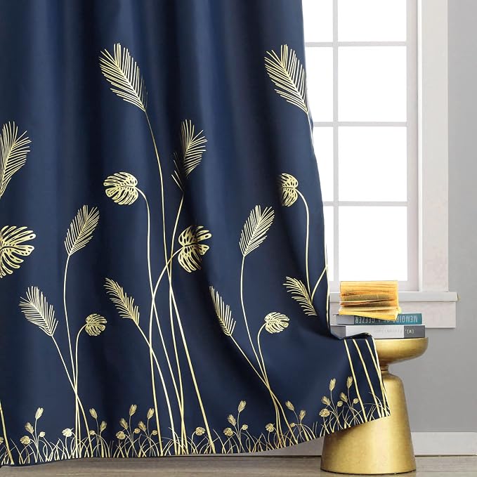 Window Curtains 63 Inch Blackout Curtains Palm Tree and Wheat Pattern Printed - Image 7