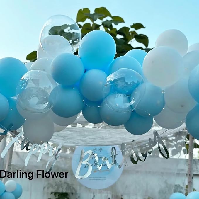 Voircoloria 66pcs Pale Aqua Blue Latex Party Balloons, 12inch | - Image 6