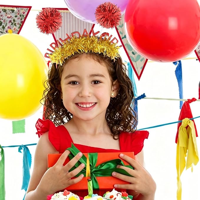 CIEHER Birthday Girl Headband Birthday Crown - Image 3