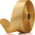 7/8 Inch 30 Yards Champagne Gold Satin Craft Ribbon-Single Face Polyester Ribbon by Unknown